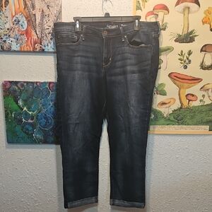 Signature by Levi Strauss Modern Slim Cuffed Jeans - Deep Blue